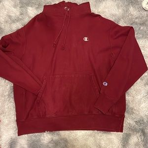 Burgundy red hoodie
